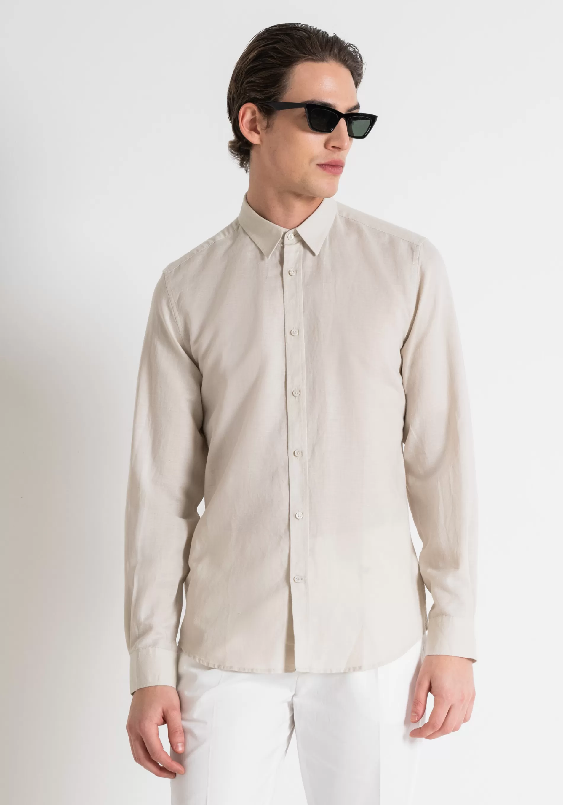 Best ALICANTE SLIM FIT SHIRT IN LINEN COTTON BLEND FABRIC Shirts