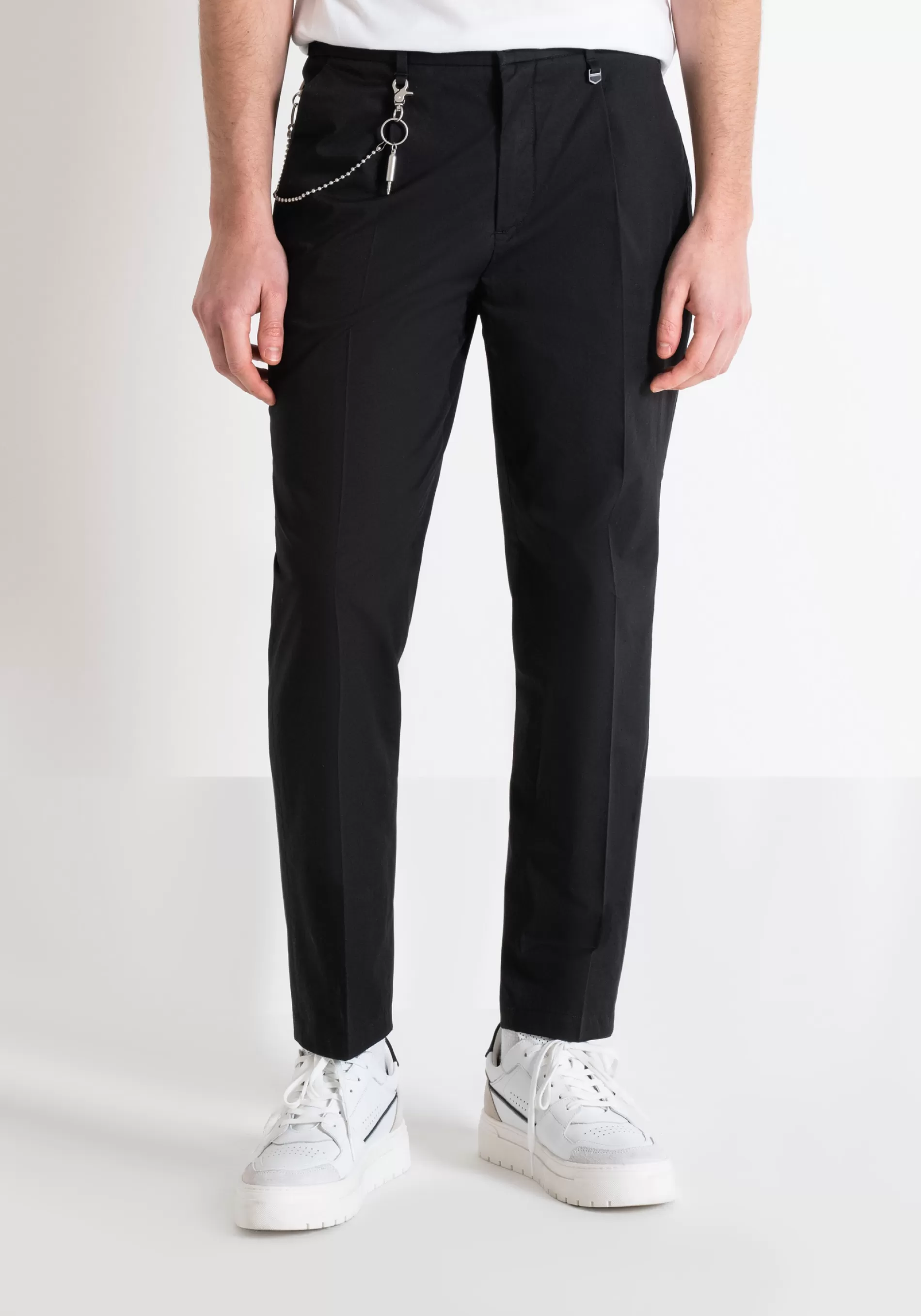 Outlet ANDREAS REGULAR FIT TROUSERS IN COTTON TWILL Trousers