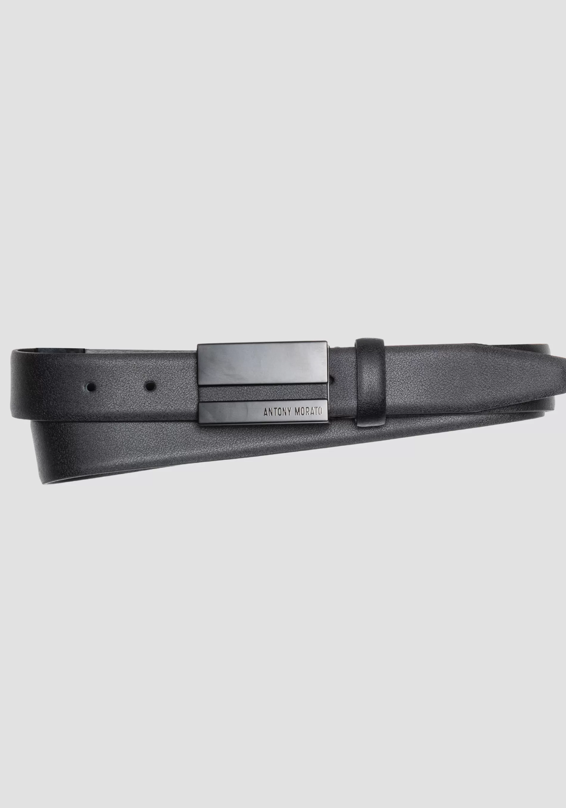 Cheap BELT IN GENUINE LEATHER WITH LOGO TAB Belts
