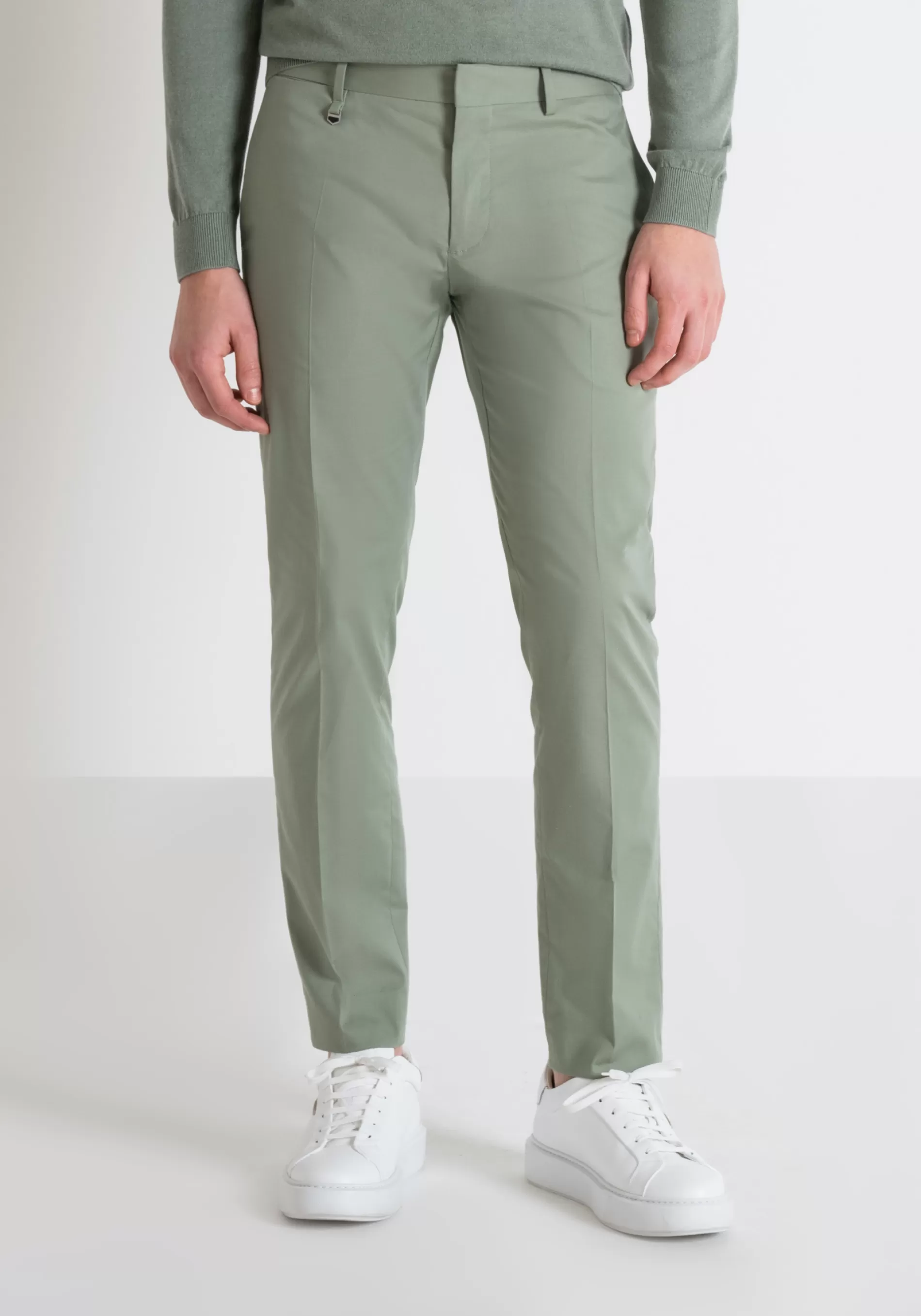 Online BONNIE SLIM FIT TROUSERS IN ELASTIC COTTON MODAL TWILL Trousers