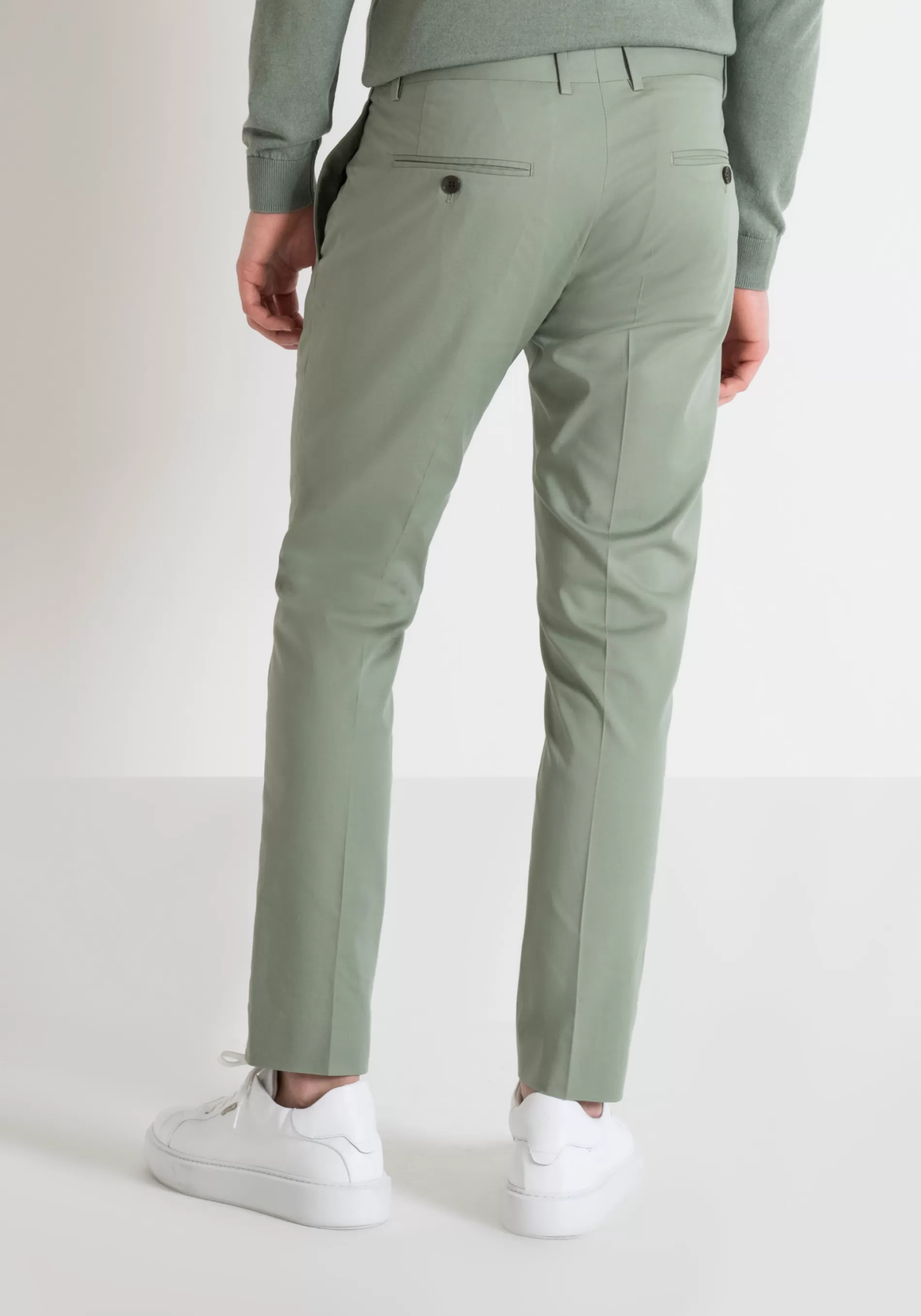 Online BONNIE SLIM FIT TROUSERS IN ELASTIC COTTON MODAL TWILL Trousers