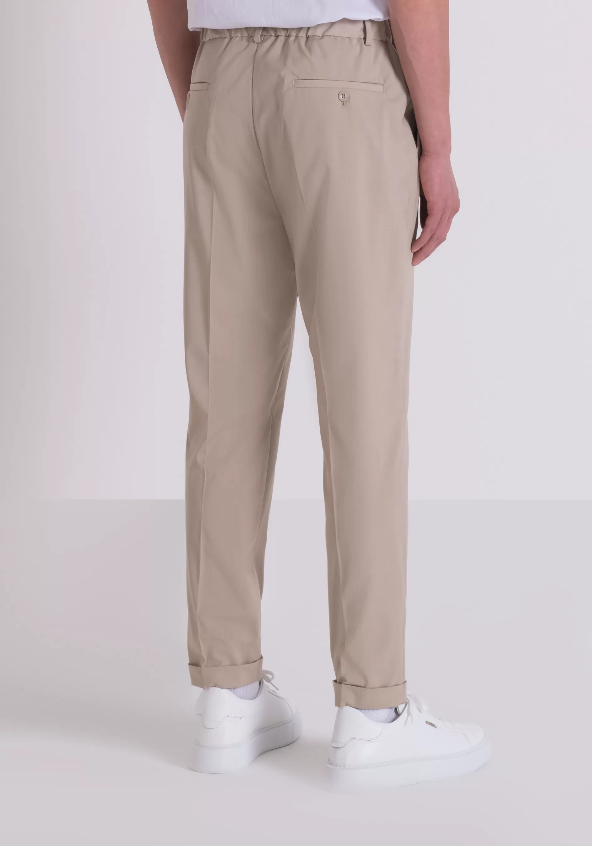Best Sale JACOB REGULAR FIT TROUSERS IN ELASTIC VISCOSE BLEND FABRIC Trousers