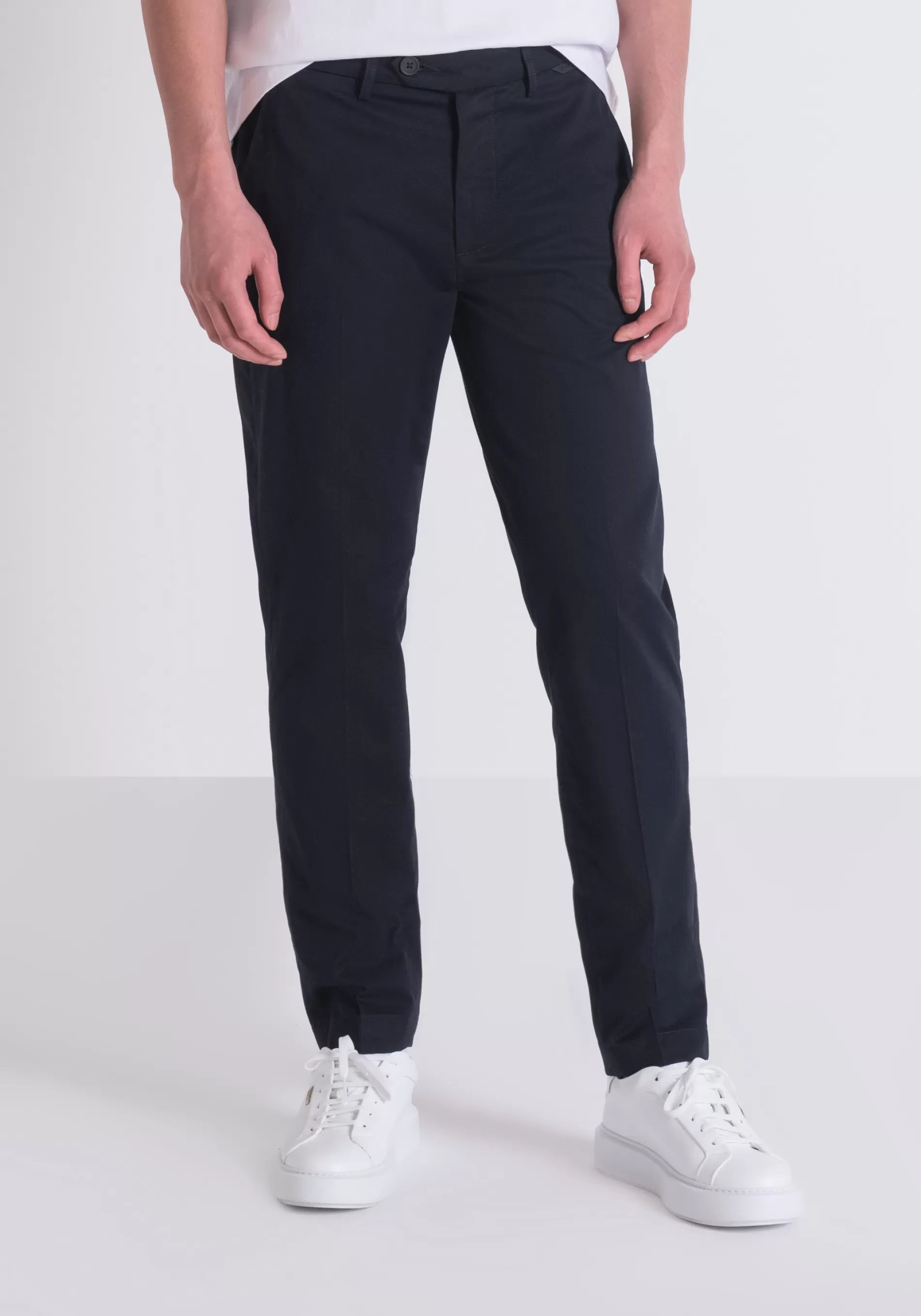 Hot MARK SLIM FIT TROUSERS IN ELASTIC COTTON TWILL Trousers