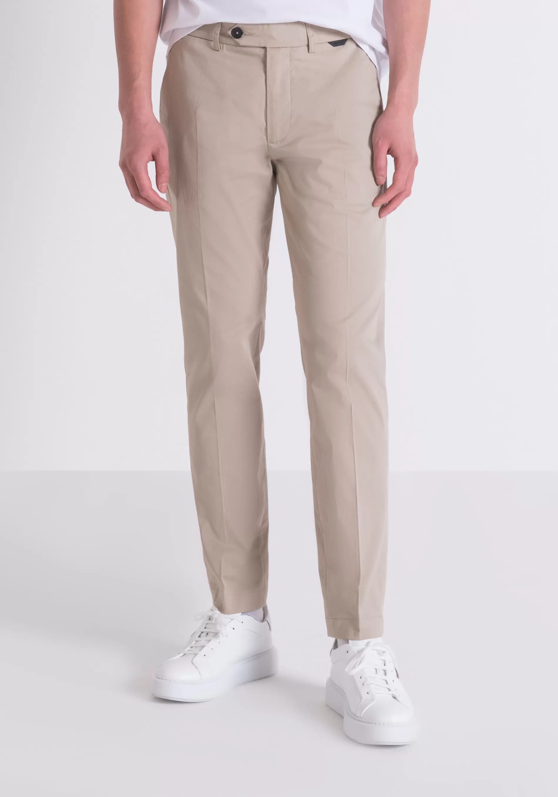 Outlet MARK SLIM FIT TROUSERS IN ELASTIC COTTON TWILL Trousers