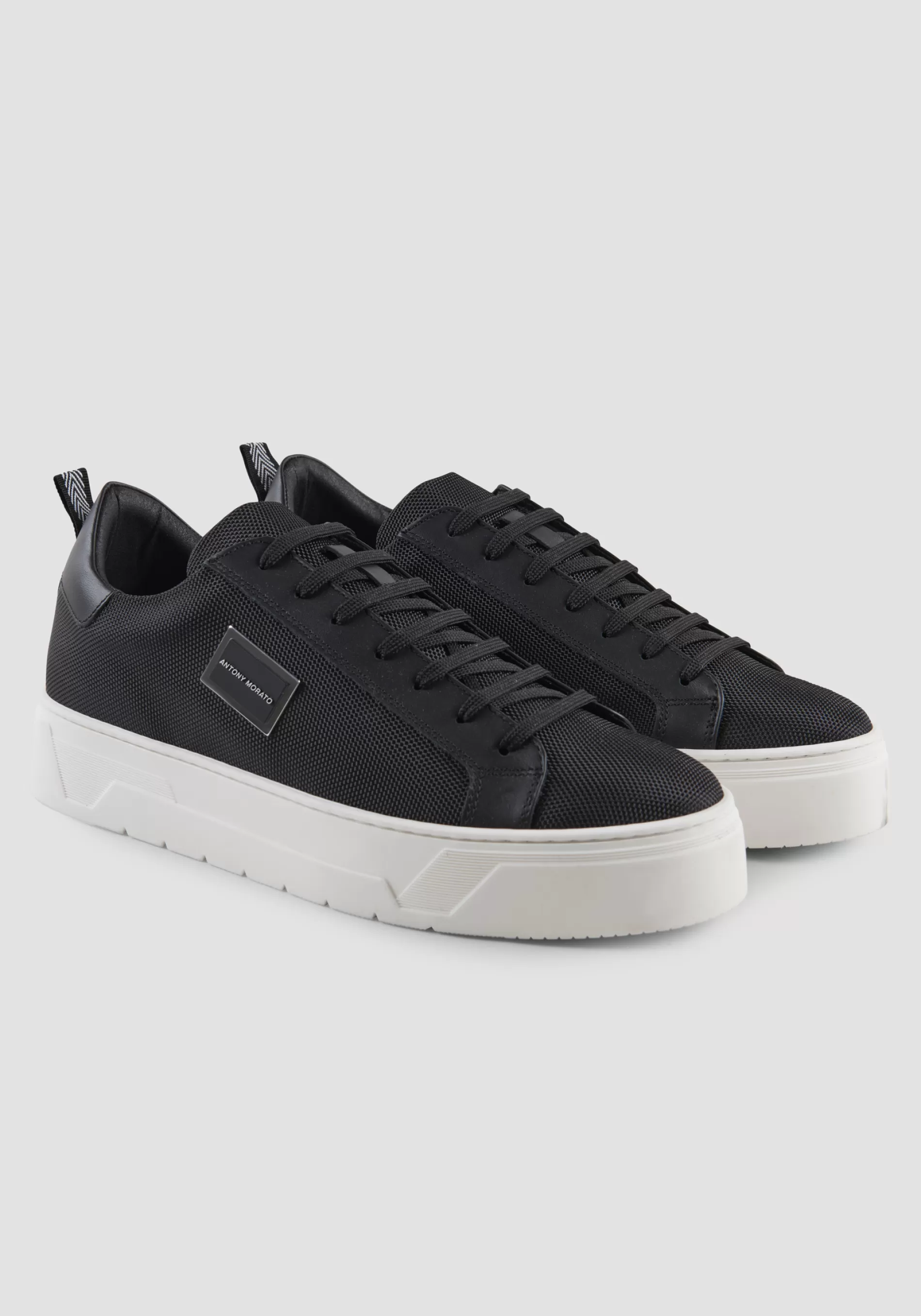 Fashion METAL BOLD SNEAKER IN NYLON AND LEATHER Sneakers