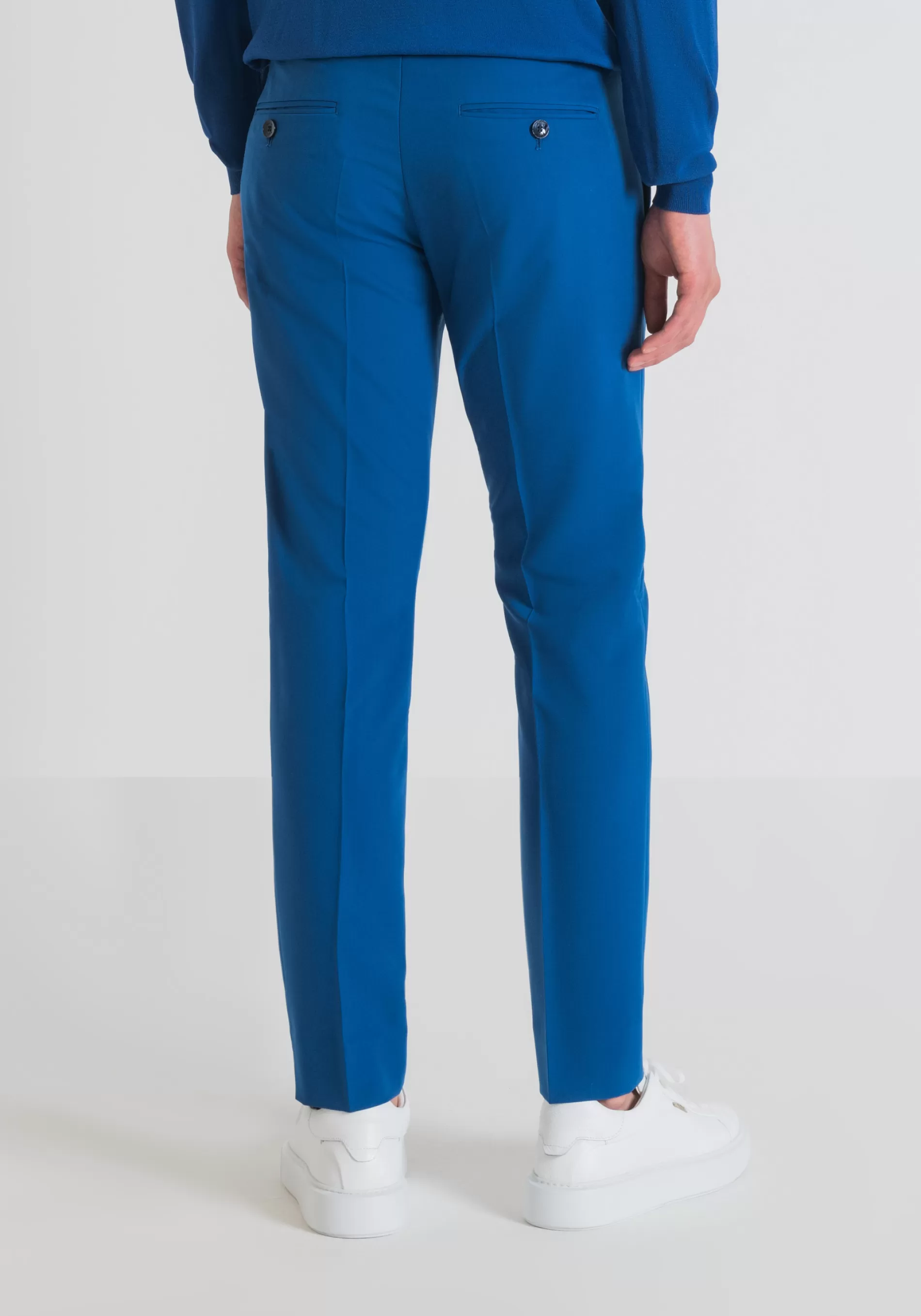 Shop "BONNIE" SLIM FIT TROUSERS IN STRETCH VISCOSE BLEND FABRIC Trousers