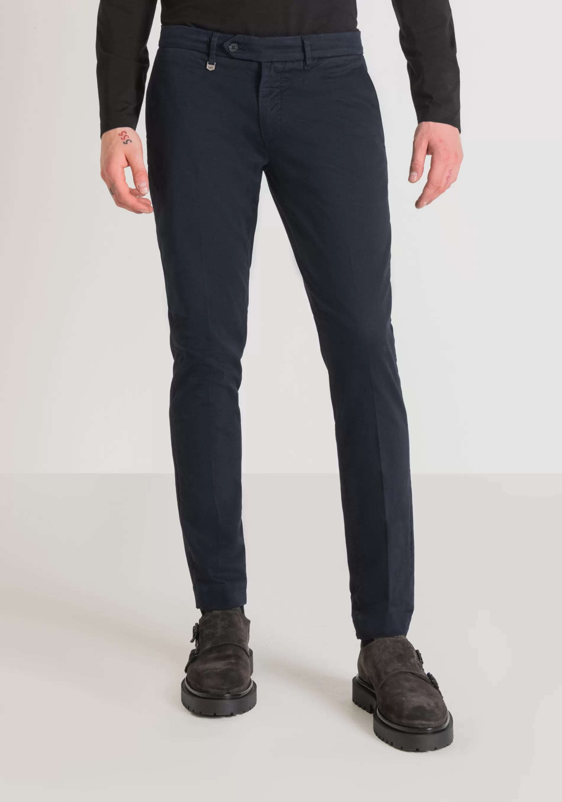 Store "BRYAN" SKINNY FIT TROUSERS IN SOFT MICRO-WEAVE STRETCH COTTON Trousers