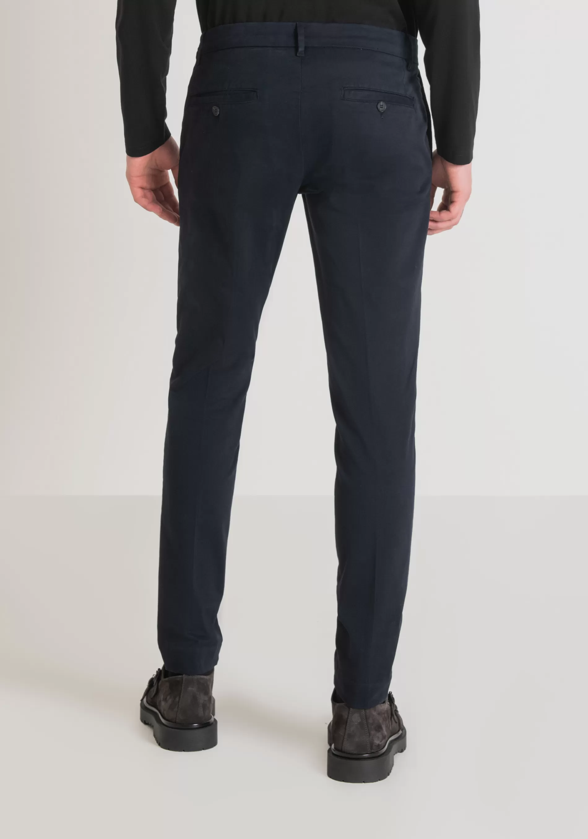 Store "BRYAN" SKINNY FIT TROUSERS IN SOFT MICRO-WEAVE STRETCH COTTON Trousers