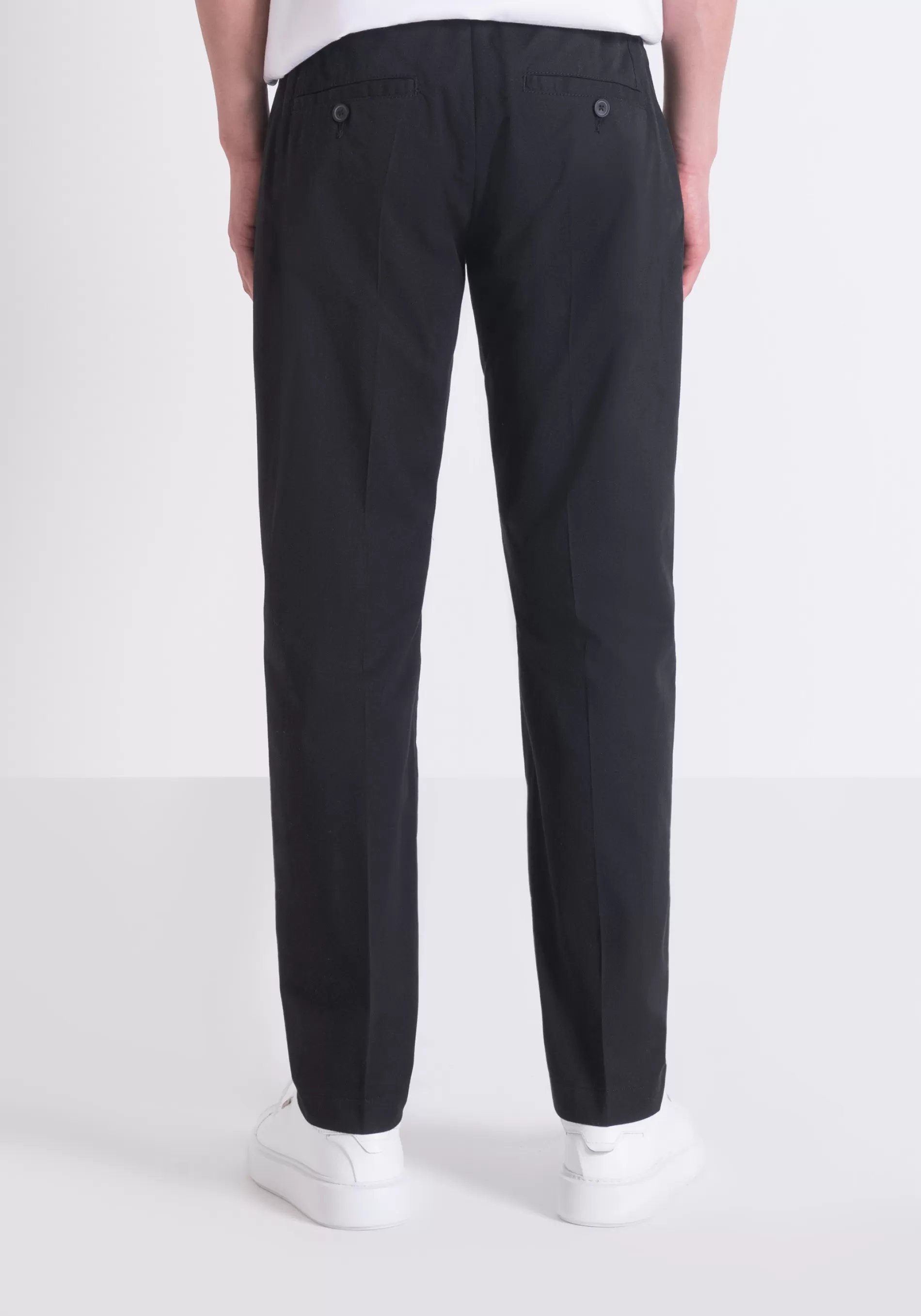 Outlet "MARK" SLIM FIT TROUSERS IN ELASTIC COTTON TWILL Trousers