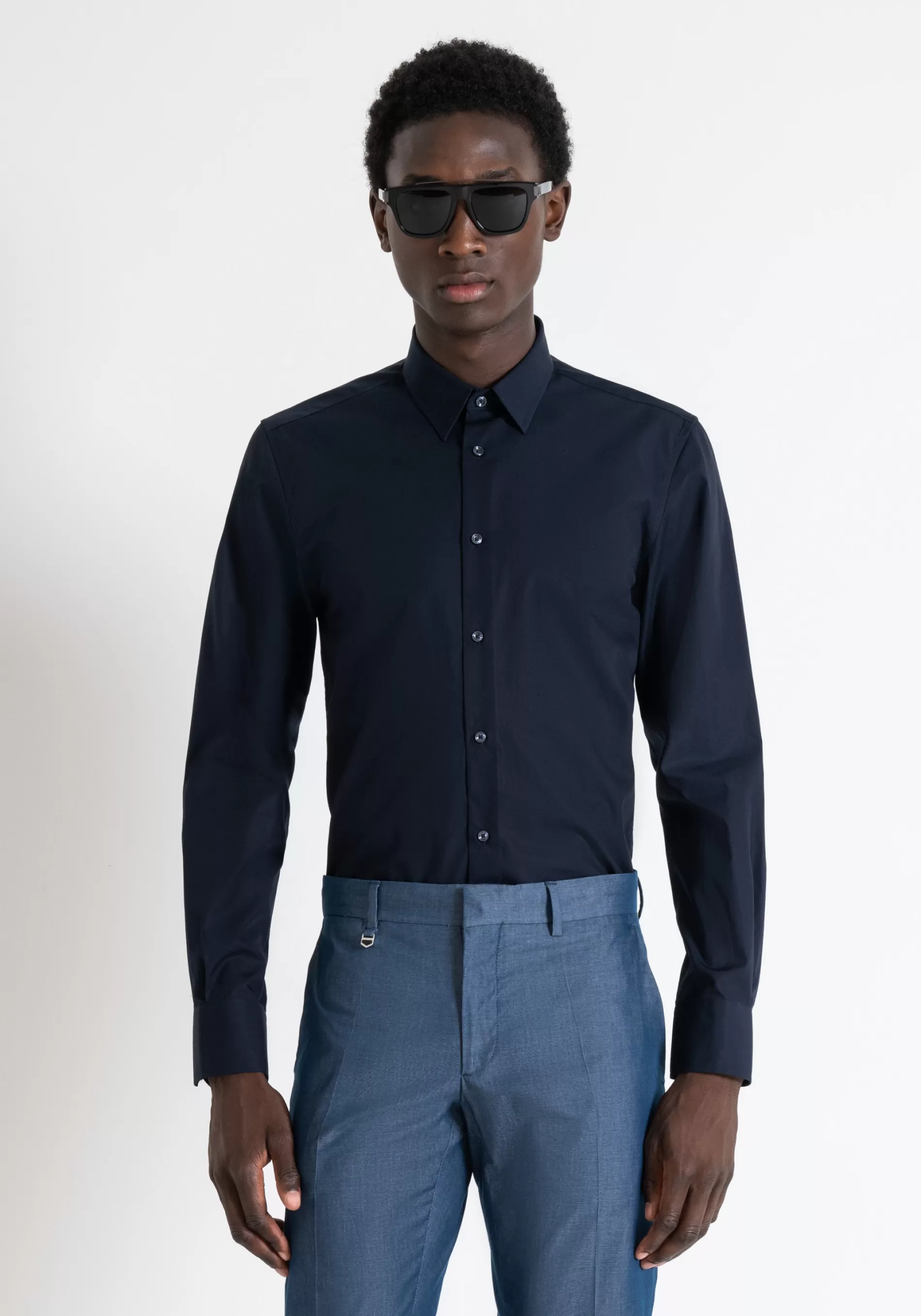 Hot "NAPOLI" SLIM FIT SHIRT IN EASY IRON COTTON Shirts