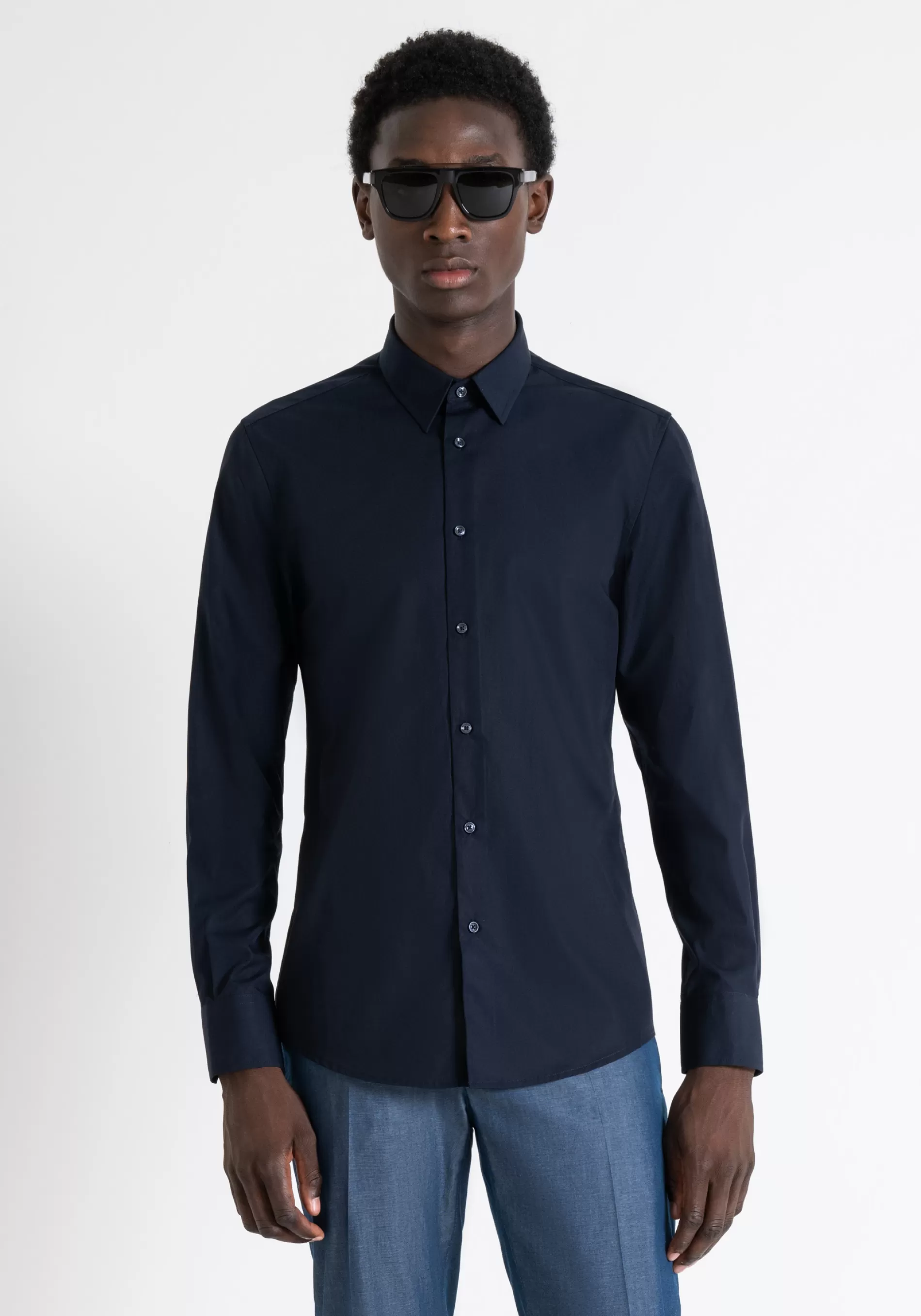 Hot "NAPOLI" SLIM FIT SHIRT IN EASY IRON COTTON Shirts