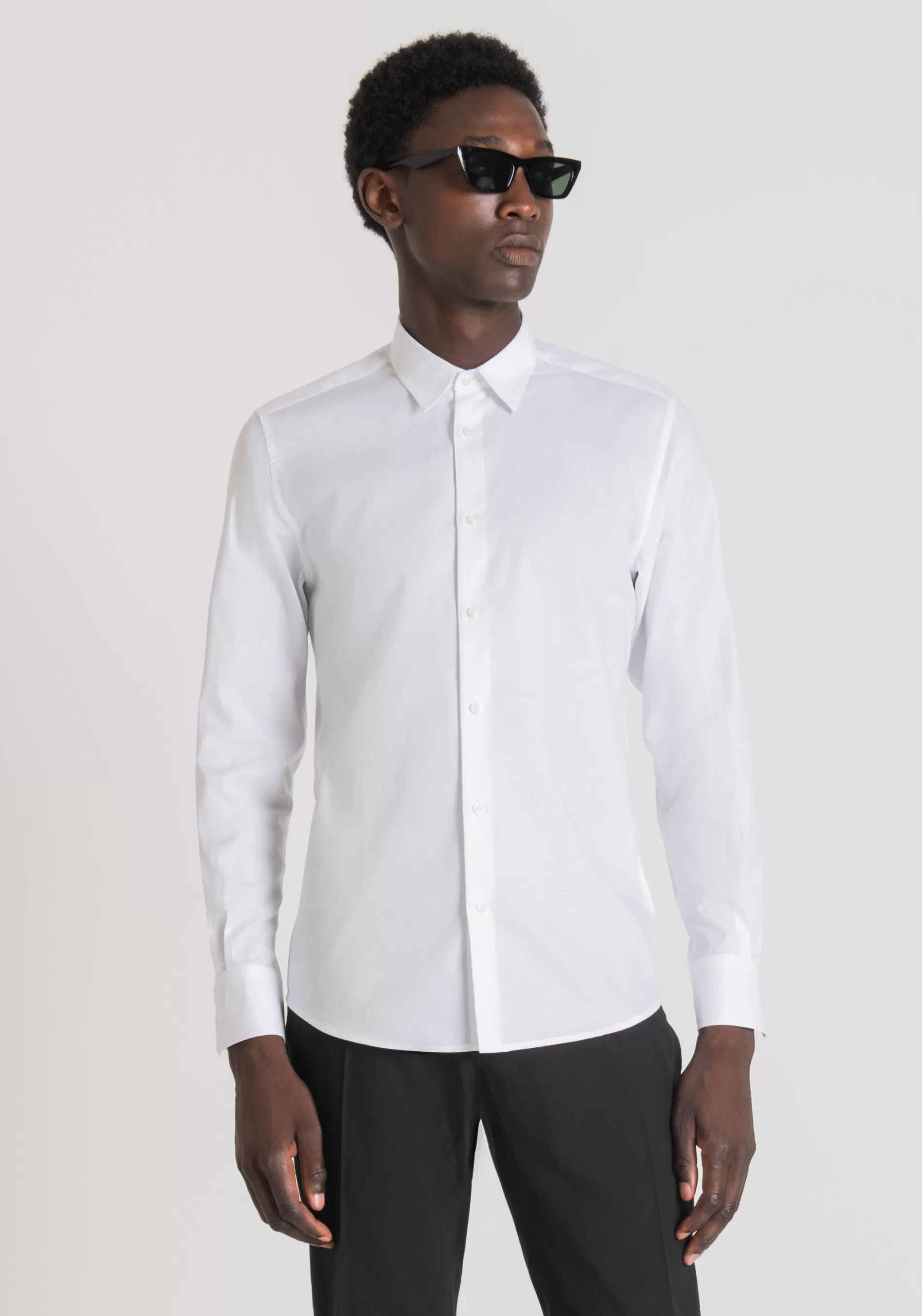 Online "NAPOLI" SOFT-TOUCH COTTON SLIM-FIT SHIRT WITH MICRO-WEAVE Shirts