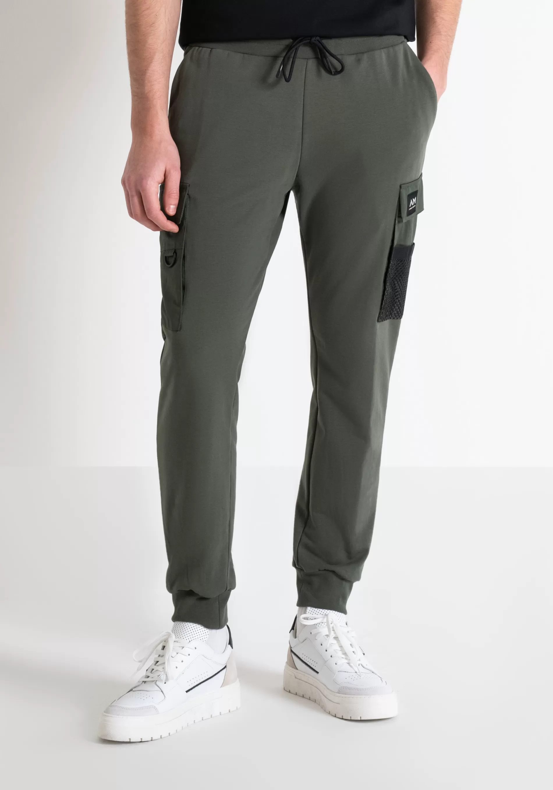 Shop REGULAR FIT CARGO TROUSERS IN COTTON AND SUSTAINABLE POLYESTER Trousers