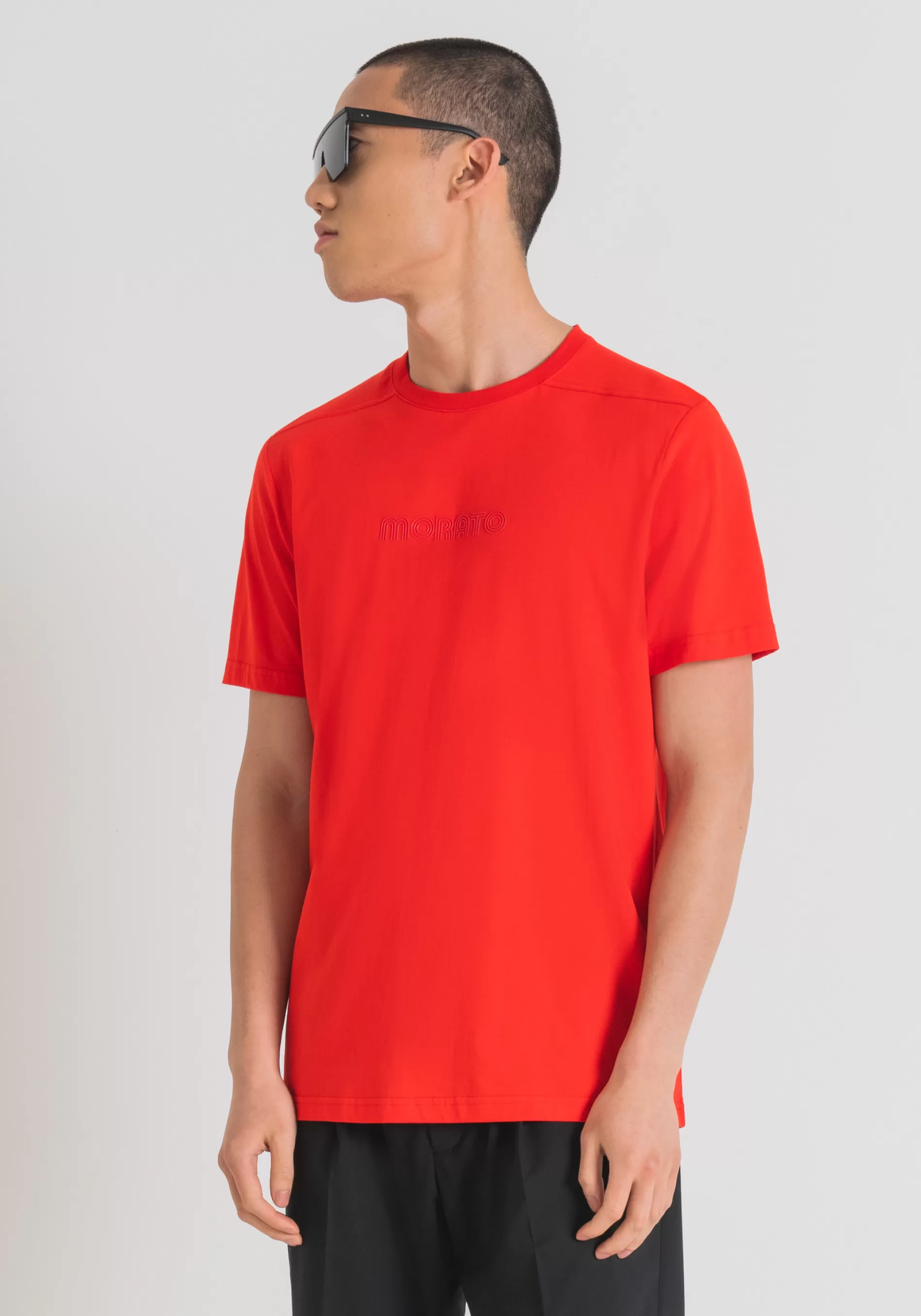 New REGULAR FIT COTTON JERSEY T-SHIRT WITH RAISED LOGO PRINT T-shirts and Polo