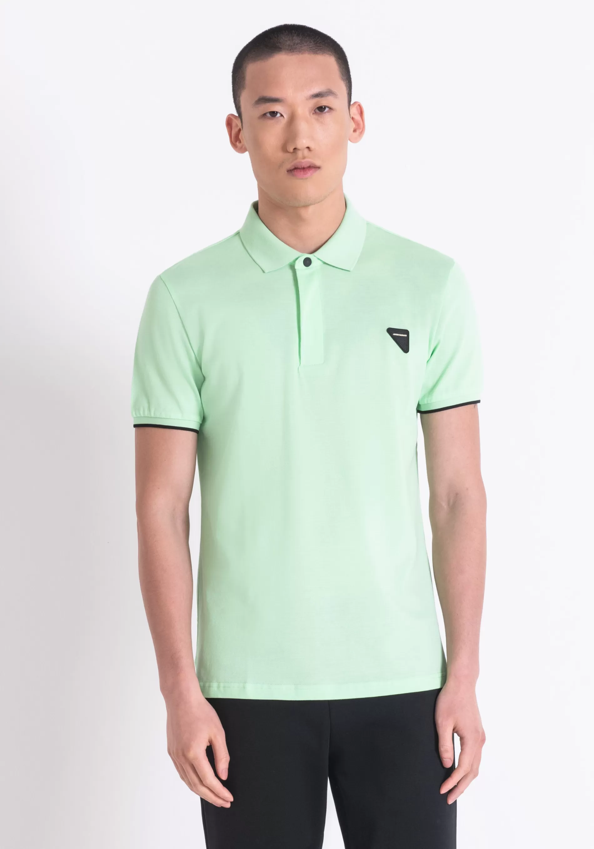 Outlet REGULAR FIT MERCERIZED PIQUÉ POLO WITH LOGO PATCH T-shirts and Polo