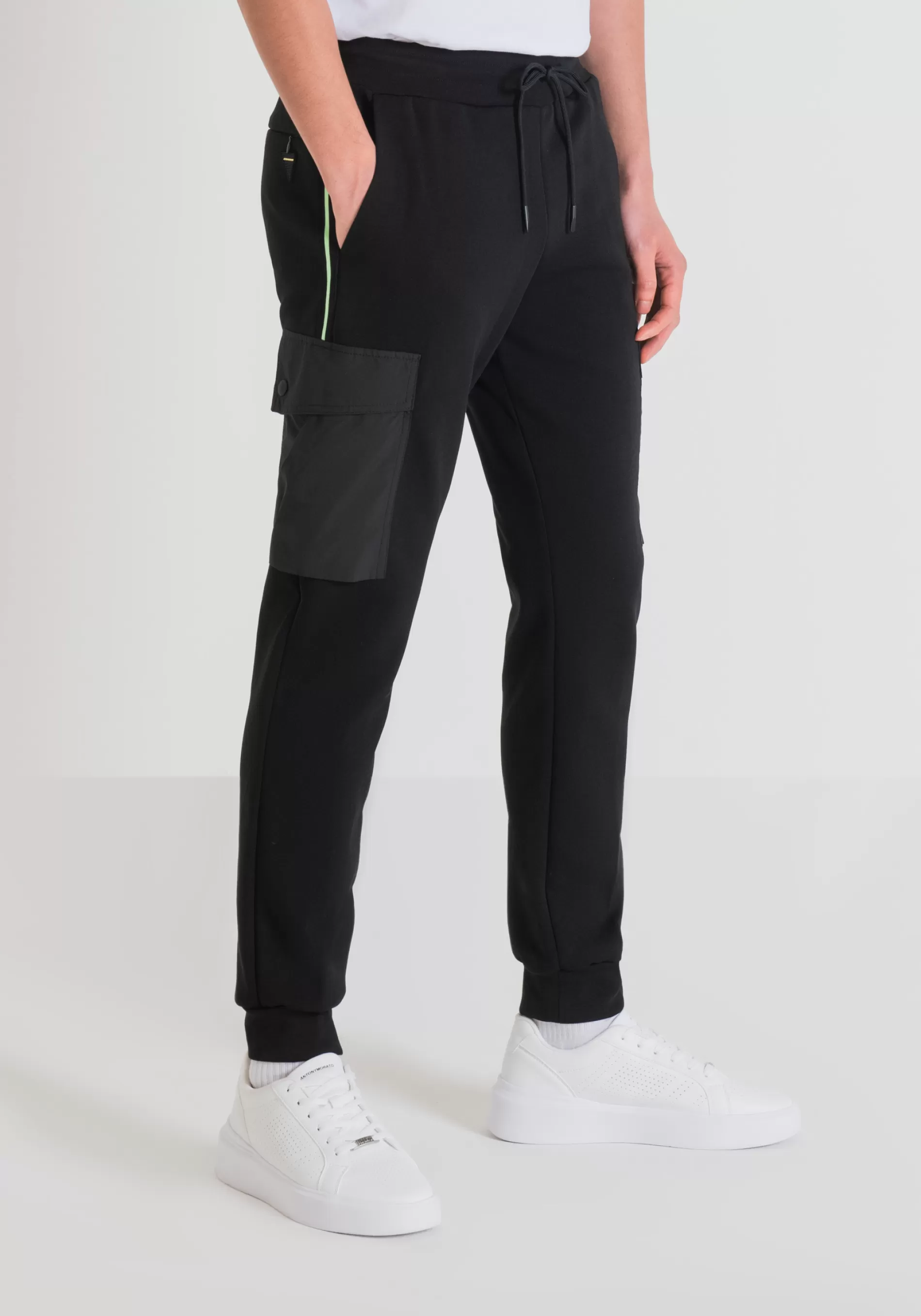 Outlet REGULAR FIT TROUSERS IN COTTON BLEND WITH SIDE POCKETS Trousers