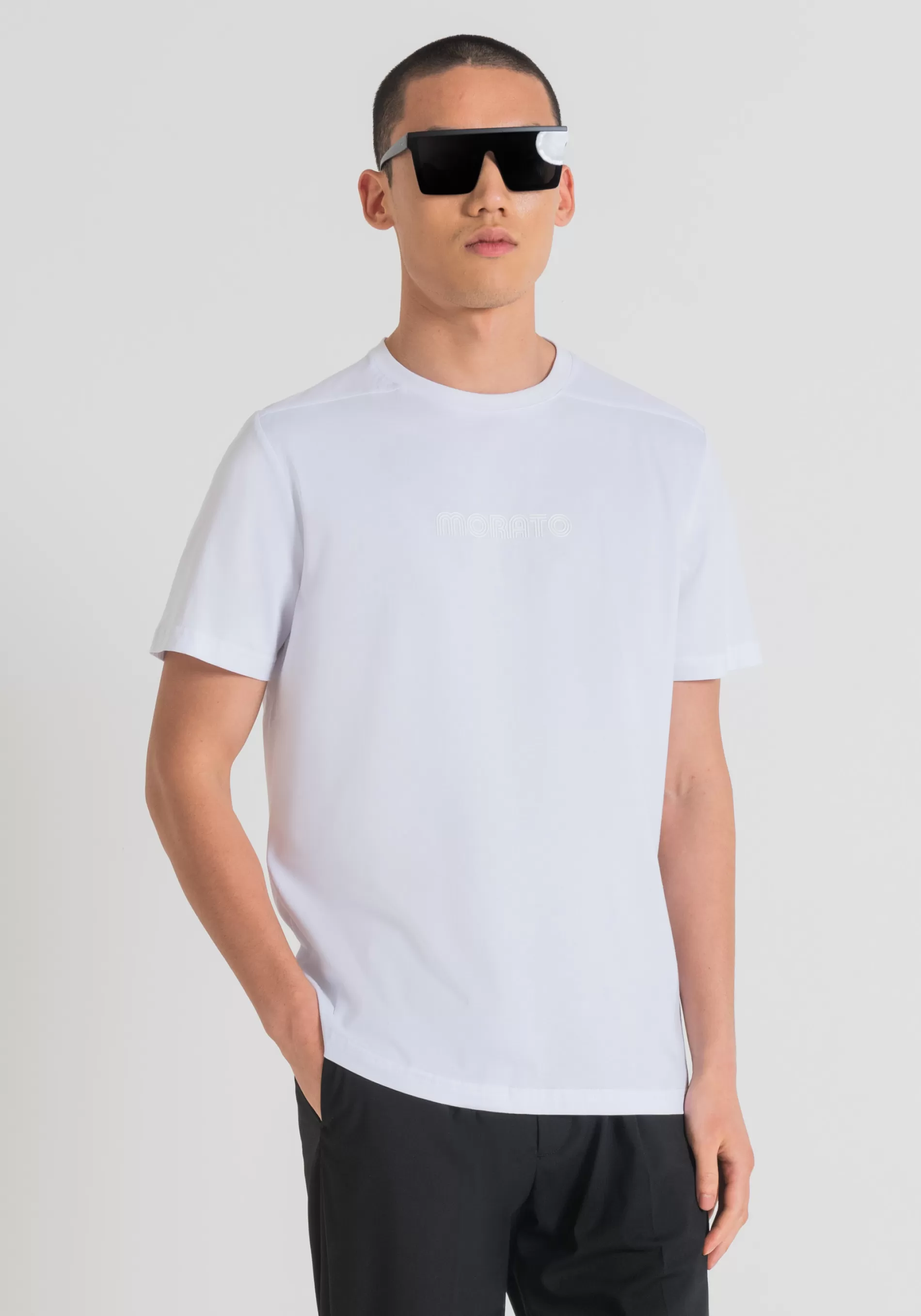 Fashion REGULAR FIT T-SHIRT IN COTTON JERSEY WITH LOGO PRINT T-shirts and Polo