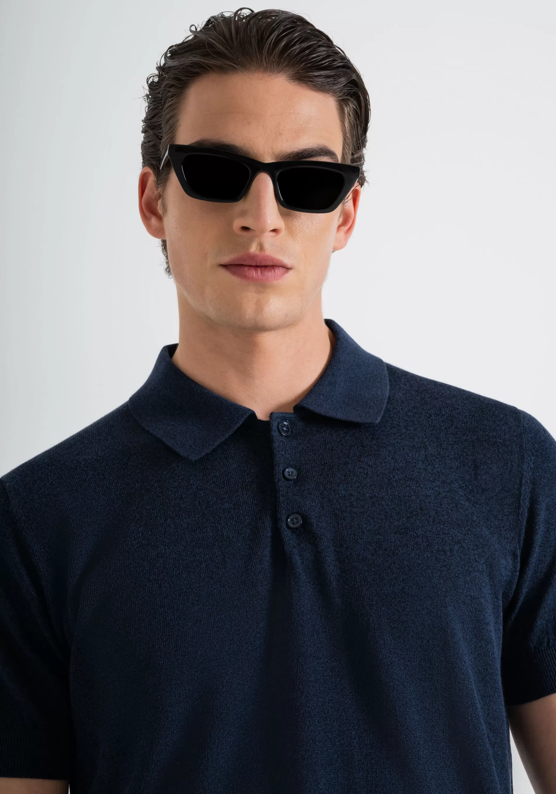 Cheap SLIM FIT POLO SHIRT IN SOFT, LIGHTWEIGHT SOLID-COLOUR YARN T-shirts and Polo | Knitwear