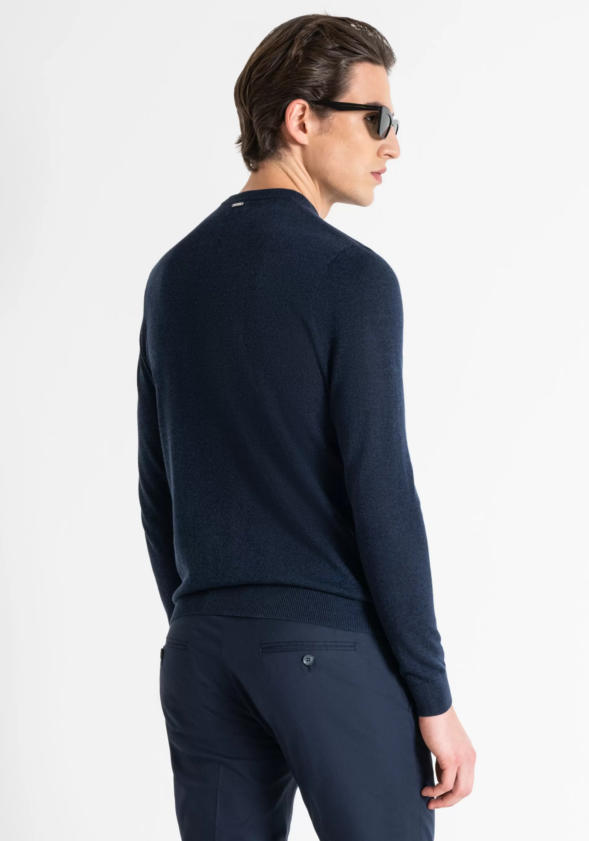 Best SLIM FIT SWEATER IN VISCOSE MIXED YARN Knitwear