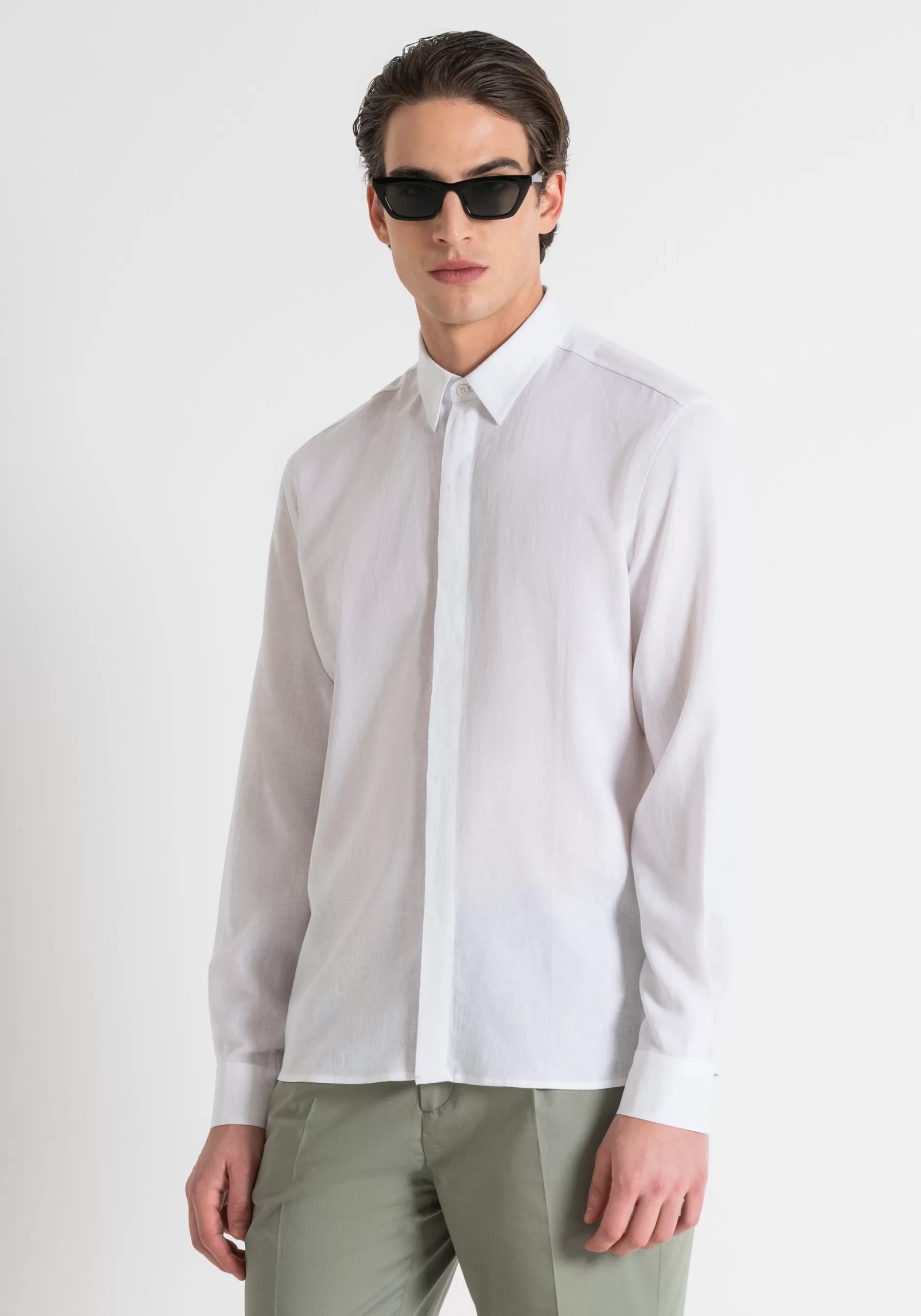 Clearance SMYRNA REGULAR FIT SHIRT IN LINEN VISCOSE WITH SOFT HAND Shirts