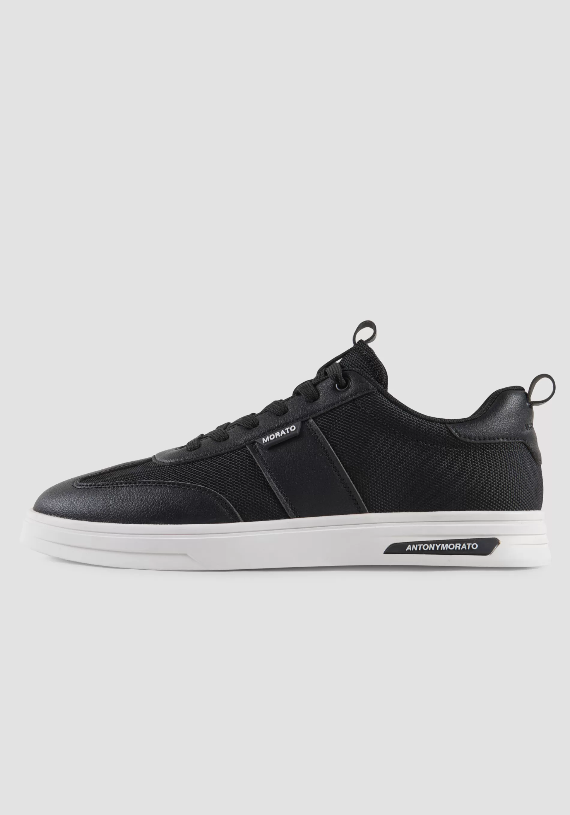 Shop SNEAKER DERMOT NYLON IN FABRIC AND FAUX LEATHER Sneakers