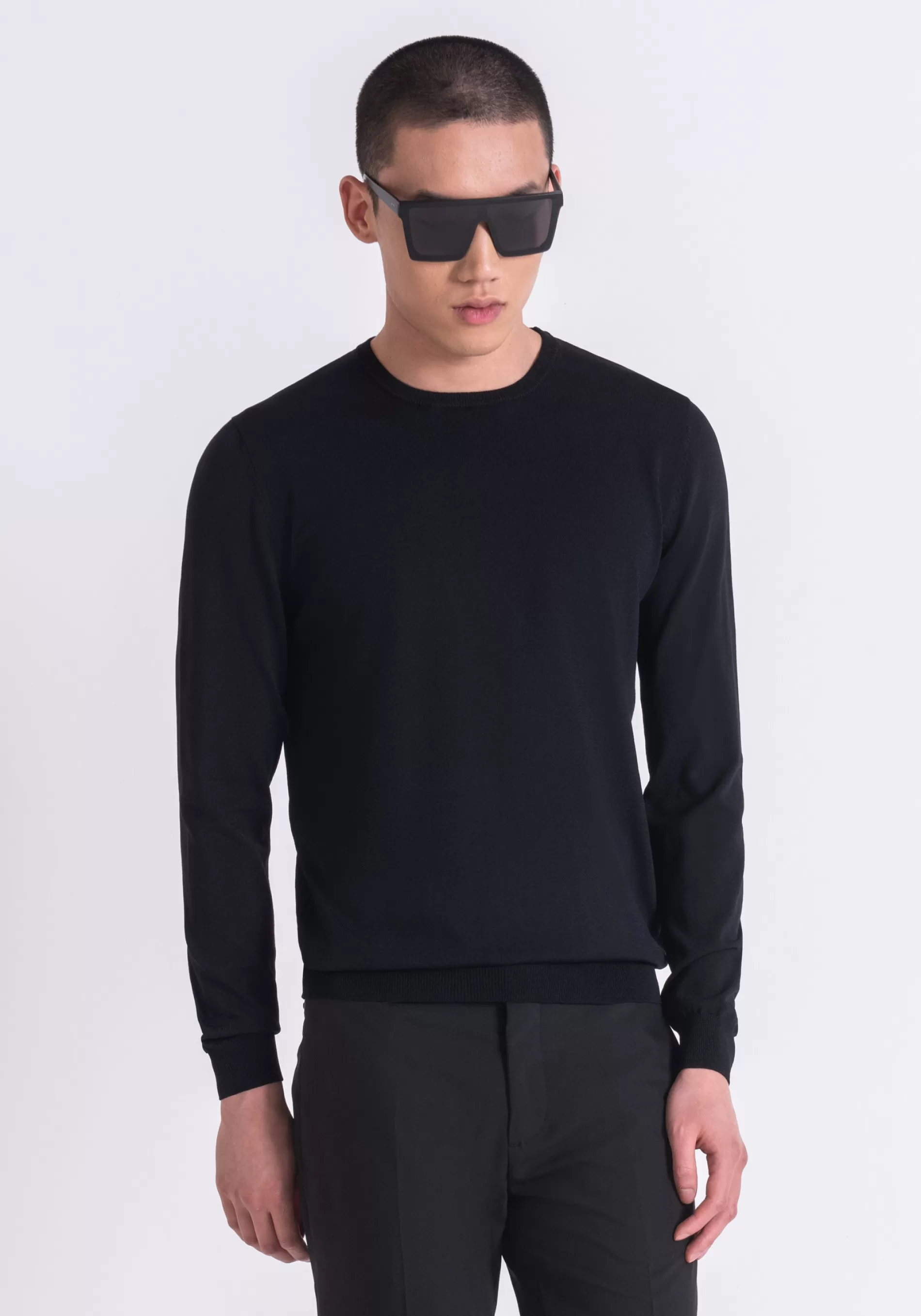 Sale SUPER SLIM FIT SWEATER IN STRETCH VISCOSE BLEND YARN Knitwear