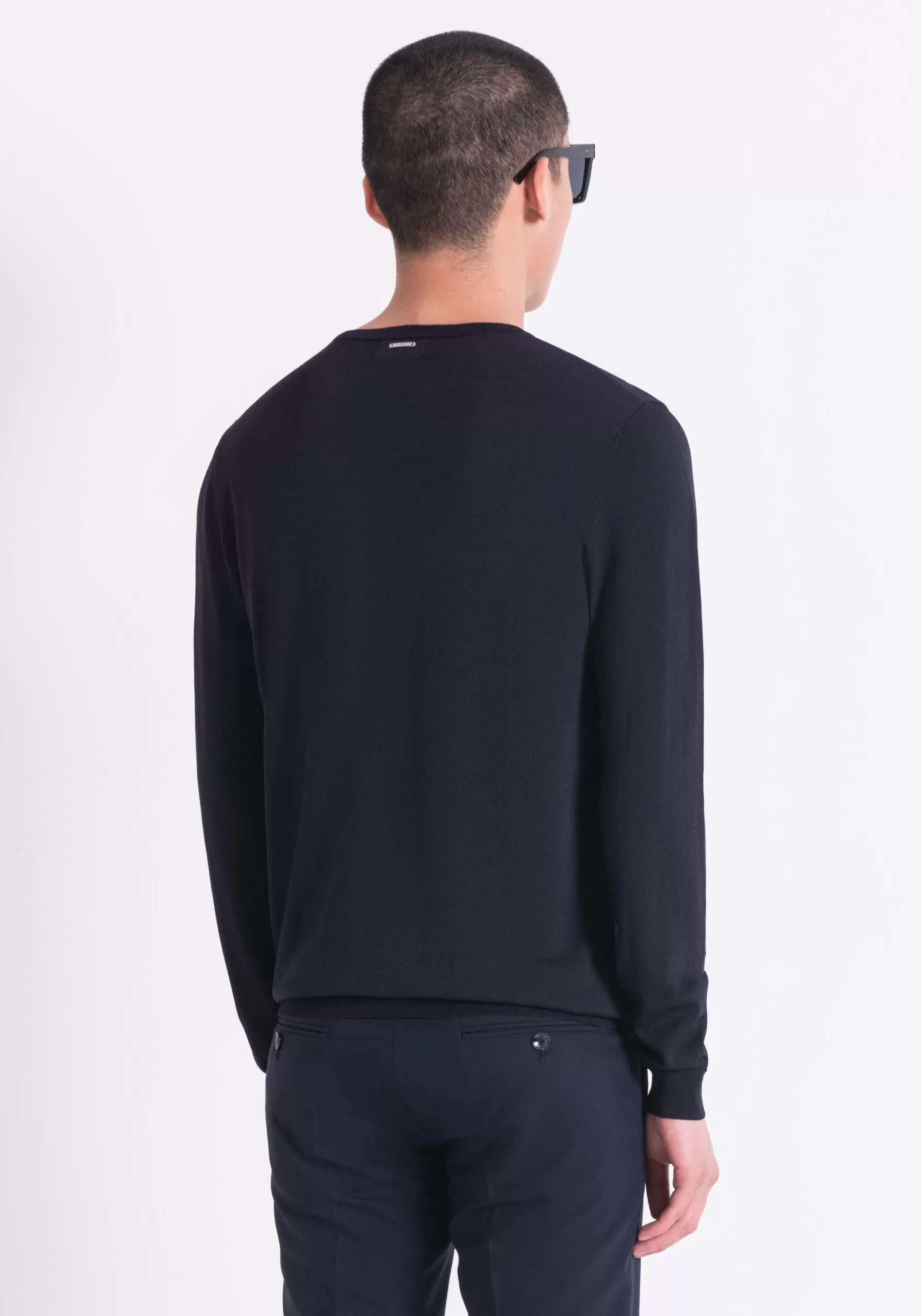 Clearance SUPER SLIM FIT SWEATER IN VISCOSE MIXED YARN Knitwear