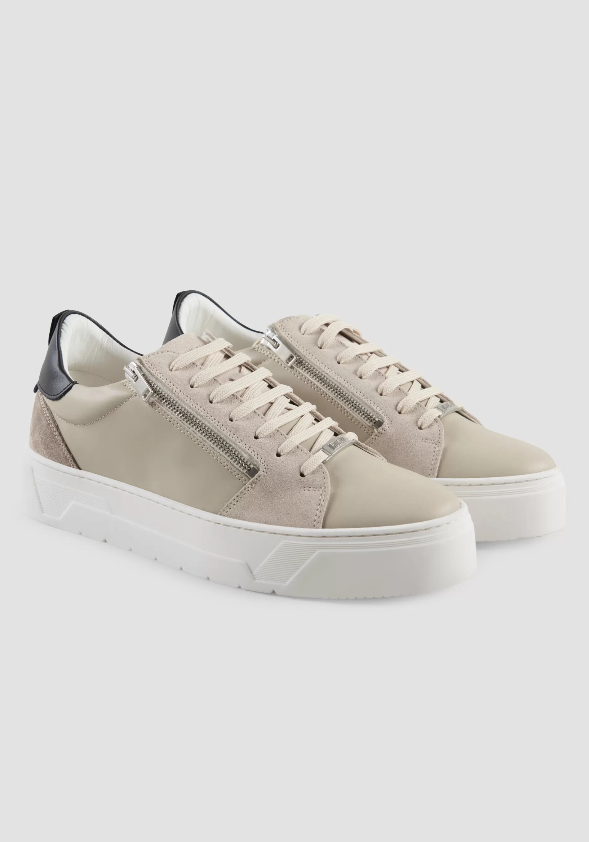 Best ZIPPER MIX LEATHER SNEAKER Sneakers